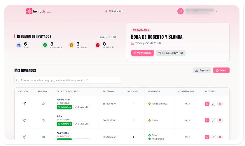 Confirmaciones automáticas